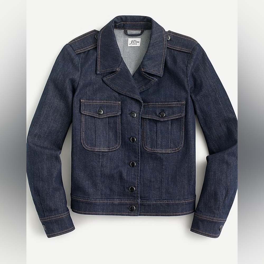 J. Crew Denim lady Blazer jacket in Stay Navy wash - Picture 1 of 8